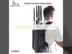 20-6Ghz Manpack máy bay không người lái báo hiệu jammer ba lô bom jammer chặn 100w sức mạnh