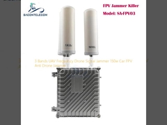 3 băng tần UAV tần số Drone Signal Jammer 150w Car FPV Anti Drone Jammer