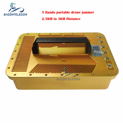 3KM 5 băng tần Droid Jammer Portable 900mhz 2.4G GPS1.5G 5.2G 5.8G