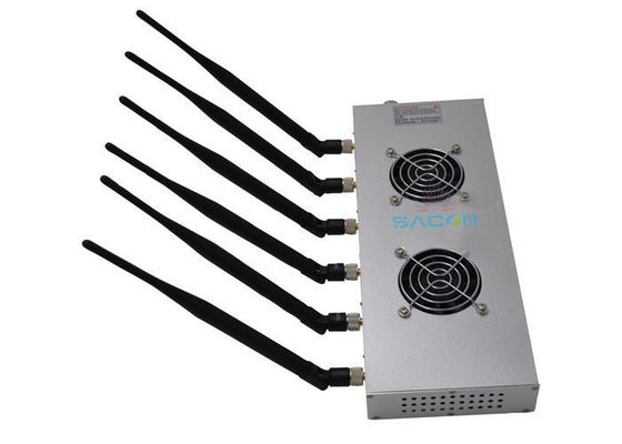 Năng lượng cao 12W 6 băng tần Máy nhiễu điện thoại di động với phạm vi 30m cho thư viện và khu vực an toàn
