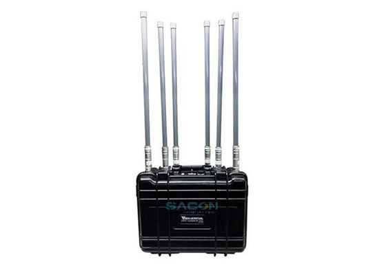 Max 90w High Power Backpack Jammer 6 kênh cho các lực lượng quân sự / SWAT