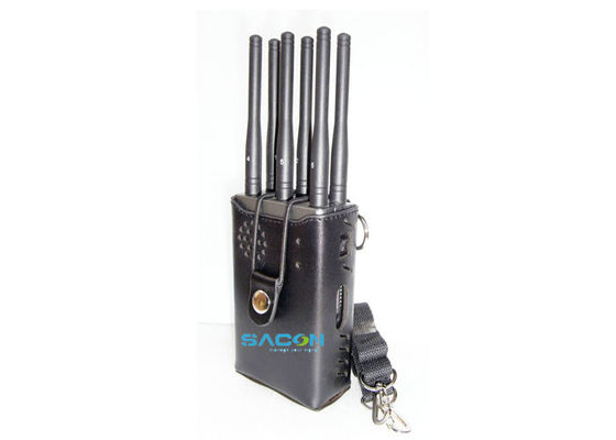6 ăng-ten Khả năng cao 3W Portable Signal Jammer với phạm vi 20m cho Wi-Fi GPS 3G 4G chặn