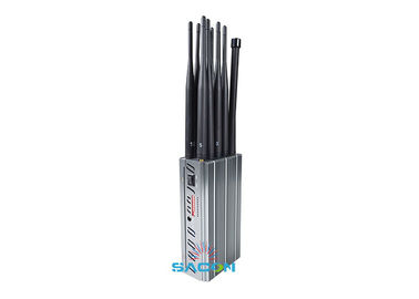 Máy trộn tín hiệu điện thoại di động cầm tay 10W Lượng cao 10 ăng-ten Hệ thống làm mát tốt