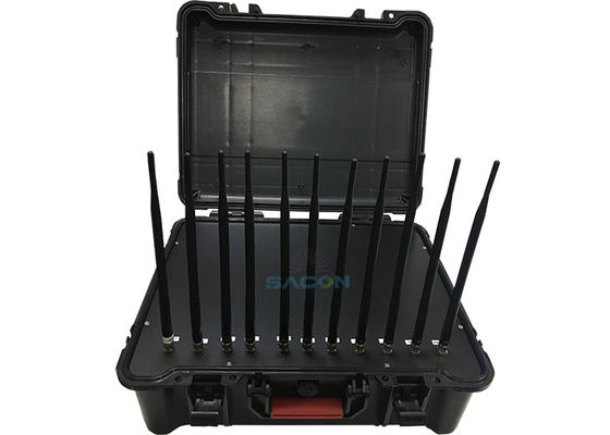 55W Công suất cao Máy gây nhiễu cầm tay với 11 kênh và Pin tích hợp để chặn tín hiệu an toàn