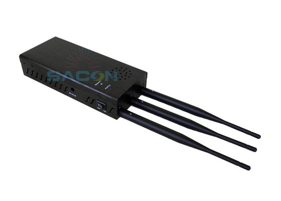 Máy nhiễu tín hiệu công suất cao 10W di động với pin 8000mAh và ăng-ten toàn hướng để chặn từ xa xe hơi