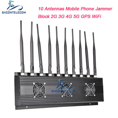 18w 10 ăng-ten ức chế tín hiệu điện thoại di động VHF UHF Blocker 4G 5G
