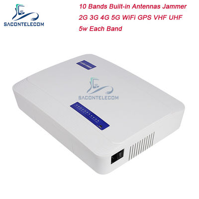 50W Điện thoại di động hiệu suất cao Jammer tín hiệu 2G 3G 4G 5G GPS Wifi với bán kính nhiễu 20-60m