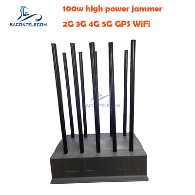 DCS 100w High Power Signal Jammer Blocker 10 kênh VHF UHF Jammer