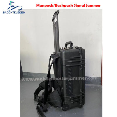 120W Công suất cao 6 kênh Máy gây nhiễu Manpack có Vỏ Pelican cho 2G 3G 4G 5G VHF UHF GPS WiFi
