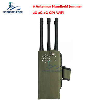 6 Bands Signal Jammer với bán kính 30m và năng lượng đầu ra 54W cho Bluetooth GPS và Wi-Fi chặn