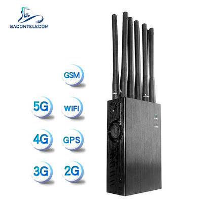Máy phát tín hiệu di động 10W, bán kính 20m, 10 kênh, chặn WiFi, GPS, 2G, 3G, 4G, 5G