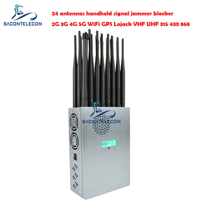 Europe Type Wifi Signal Jammer 24w 24 kênh cho 2G 3G 4G 5G LTE GPS Lojack 173mhz
