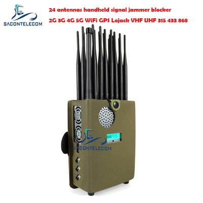 Mỹ Điện thoại di động tín hiệu Jammer 20m bán kính cho 5G 600mhz 3700mhz 2.4G 5.2G 5.8G Lojack