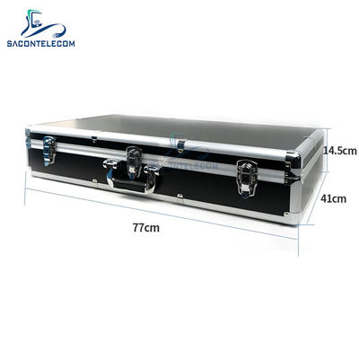 6 băng tần 120w Gun Anti UAV Drone Signal Jammer, 1km Portable Drone Jammer