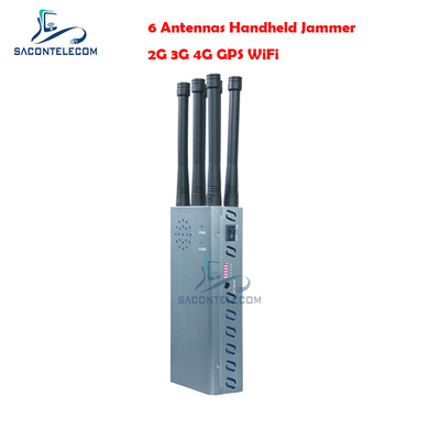 3G 4G 5G GPS WiFi 6 Bands Điện thoại di động GPS Jammer Blocker 30m Radius