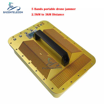 3KM 5 băng tần Droid Jammer Portable 900mhz 2.4G GPS1.5G 5.2G 5.8G