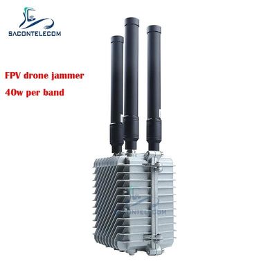 3 kênh 120w mạnh mẽ FPV Drone Jammer Dây không người lái di động FPV Jammer Blocker