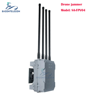 4 kênh 200w mạnh mẽ Drone Signal Jammer Xe gắn FPV Drone Jammer