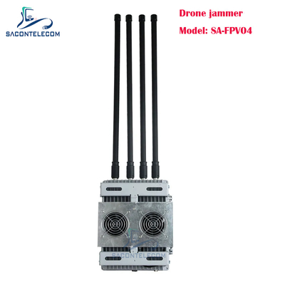 4 kênh 200w mạnh mẽ Drone Signal Jammer Xe gắn FPV Drone Jammer