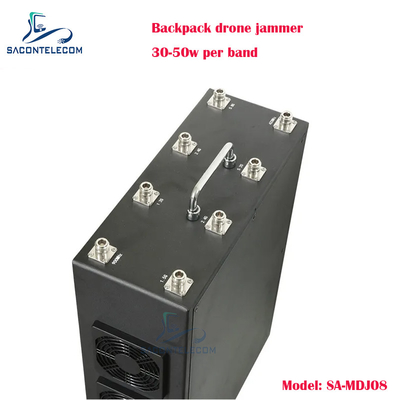 8 băng tần 400w Power Man gói Drone Signal Jammer hộp kim loại Mockpack UAV drone jammer