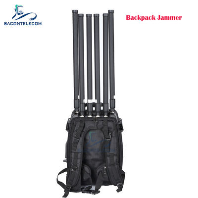 6 kênh 300w Lực lượng mạnh Backpack Drone Signal Jammer 433 900mhz GPS 2.4G 5.8G