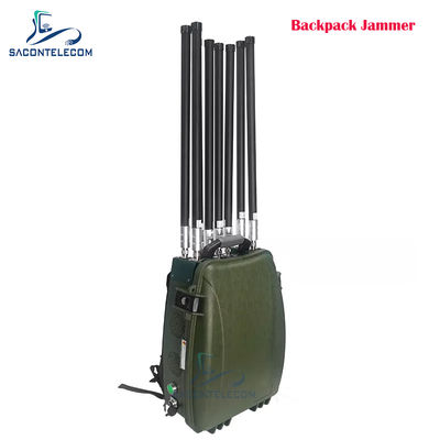 6 kênh 300w Lực lượng mạnh Backpack Drone Signal Jammer 433 900mhz GPS 2.4G 5.8G