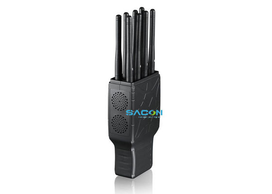 5.5W High Power Portable Signal Jammer với 8 Omni Antenna và 20M Jamming Range