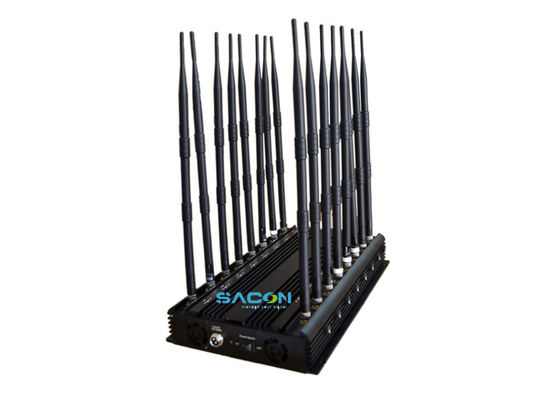 38W Lượng đầu ra 16 kênh Máy nhiễu tín hiệu điện thoại di động với phạm vi nhiễu 40m cho sử dụng trong nhà