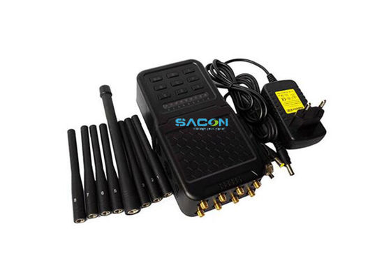 Máy đánh nhiễu tín hiệu điện thoại di động cầm tay 5.8G với 8 băng tần và pin 4700mAh