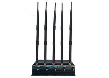 2G 3G 4G Wifi Signal Jammer Blocker 5 ăng-ten với tần số 50-60Hz