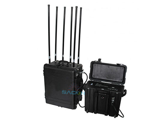 Máy gây nhiễu bom công suất cao 460W cho ba lô với 6 băng tần và phạm vi lên đến 1000m