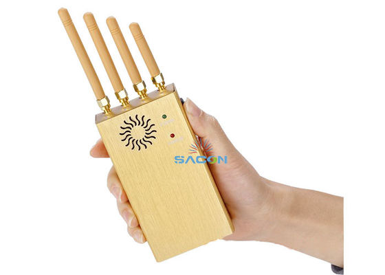 20m Range 4 ăng-ten 2W Power Output Portable GPS Jammer và Signal Jammer với vỏ da