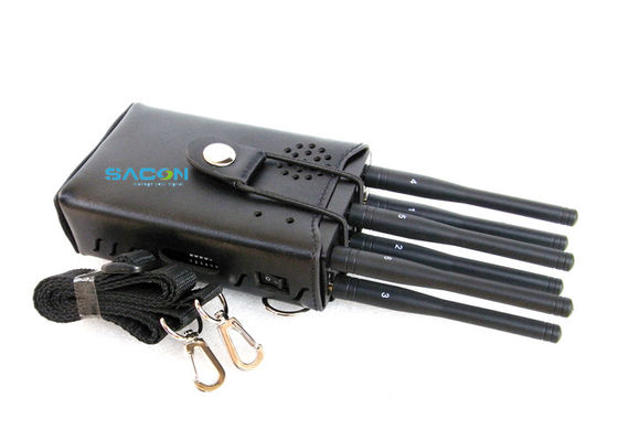 6 ăng-ten Khả năng cao 3W Portable Signal Jammer với phạm vi 20m cho Wi-Fi GPS 3G 4G chặn