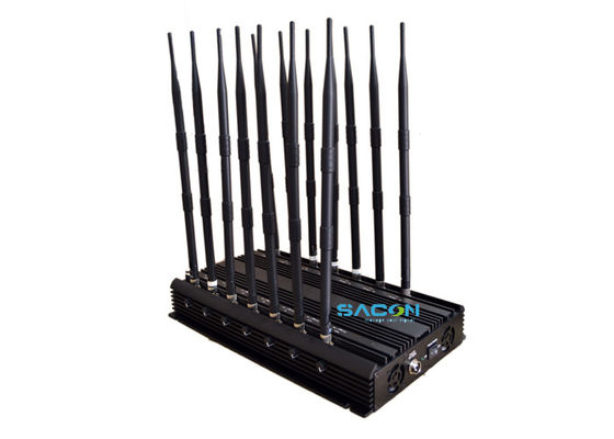 14 kênh 35W đầu ra điện năng điện thoại di động GPS Jammer với hệ thống làm mát tốt
