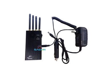 2w Động tay điện thoại di động GPS Jammer 200mA / h Với quạt 4 ăng-ten DIP điều chỉnh