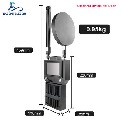 Máy dò tín hiệu máy bay không người lái cầm tay có khoảng cách phát hiện từ 1,5 đến 2 km và phạm vi tần số 400-6000MHz