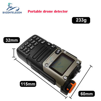 Máy dò chống drone cầm tay di động với tần số 700-6Ghz và khoảng cách phát hiện 800m