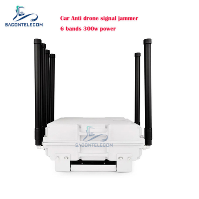 300w 6 kênh Chiếc xe chống tín hiệu máy bay không người lái UAV FPV Chiếc máy bay không người lái chặn chặn xe phòng thủ được gắn cho xe