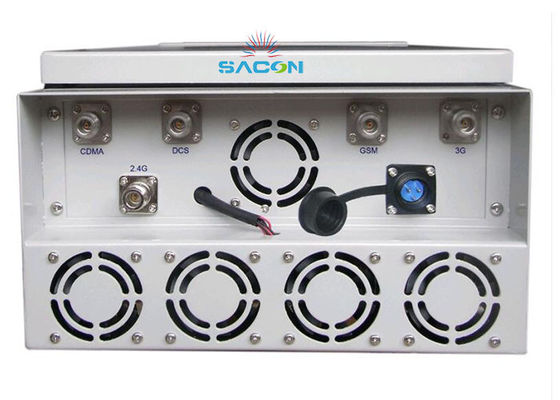 800W Công suất cao 8 kênh Chống nước Máy gây nhiễu tín hiệu Máy gây nhiễu điện thoại di động cho nhà tù