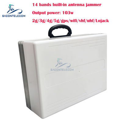 All Frequencies 14 channels Indoor Mobile Phone Signal Jammer Blocker Up To 80m