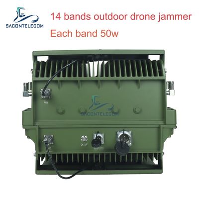 14 kênh 700W High Power Anti Drone Jammer với phạm vi gây nhiễu 2KM cho an ninh ngoài trời