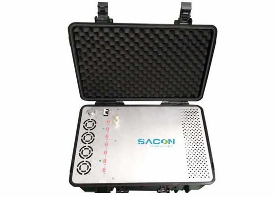 350W 7 kênh Manpack Jammer với ăng-ten sợi thủy tinh để chặn tín hiệu GPS 3G 4G