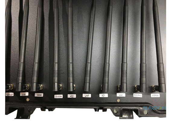 55W Công suất cao Máy gây nhiễu cầm tay với 11 kênh và Pin tích hợp để chặn tín hiệu an toàn
