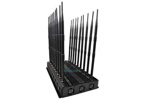 18 kênh Điện thoại di động tín hiệu Jammer 42W High Power Block Tất cả các tín hiệu GPS