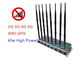 High Power 5G Signal Jammer Blocker 40w 2G 3G 4G 8 ăng-ten 80 mét phạm vi