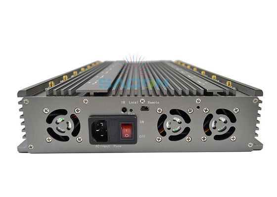 Máy nhiễu tín hiệu 100W 5G với phạm vi 80m và 16 băng tần Khóa điện thoại di động cho nhiễu đa tần số