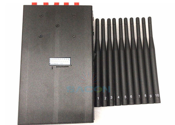 Máy gây nhiễu tín hiệu 5G cầm tay với 10 ăng-ten, phạm vi 15m và pin 8000mAh