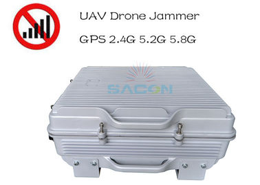 Không thấm nước IP64 Công suất cao 385w Máy đánh nhiễu tín hiệu máy bay không người lái 1,5km GPS 2.4G 5.8G