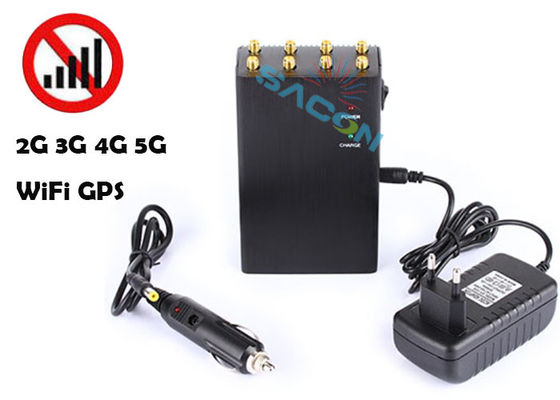 Máy gây nhiễu tín hiệu cầm tay công suất cao 2W 8 kênh chống theo dõi GPS WiFi 3G 4G