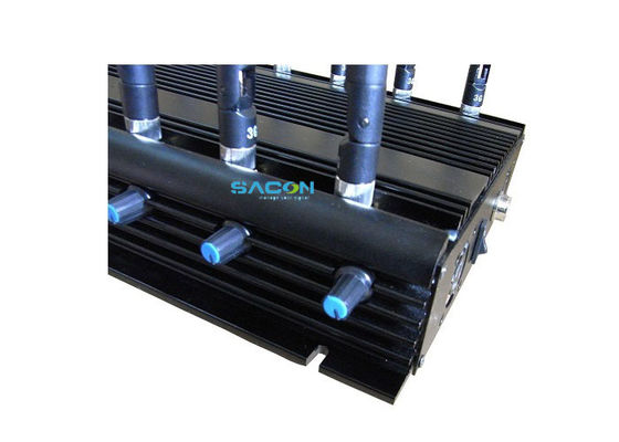 Bộ chặn tín hiệu không dây 30W 12 kênh có thiết kế bộ chuyển đổi ô tô để chặn điện thoại di động trong nhà tù